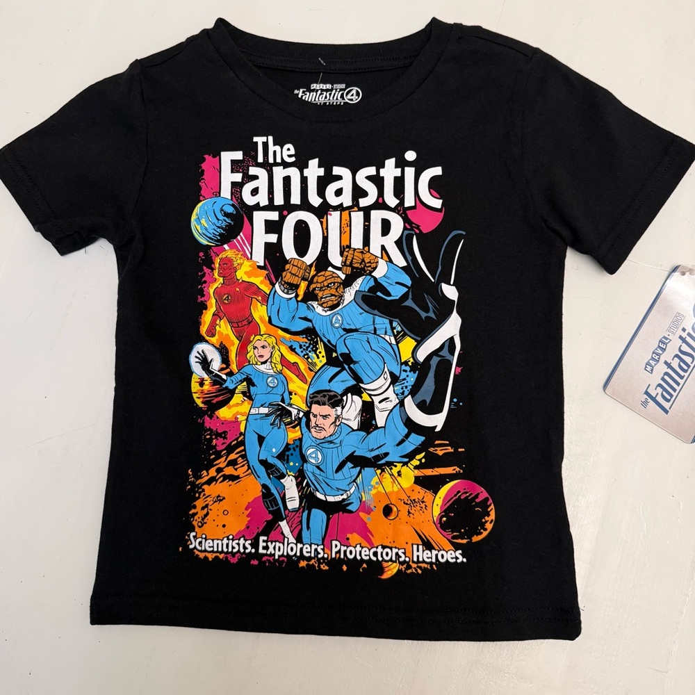 Marvel Black Fantastic Four Kids Tee‎